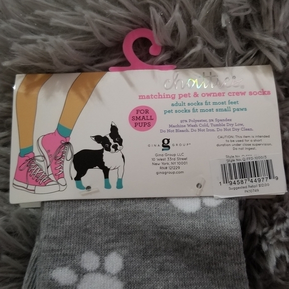 NWT Chatties Matching Sock Set For Pet And Owner For Small Pups - Picture 5 of 5